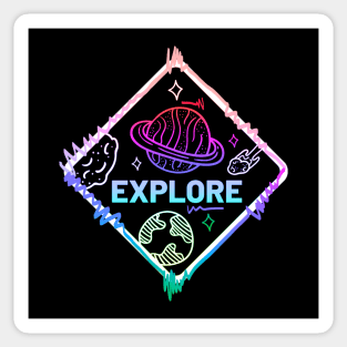 Space Explore Sticker